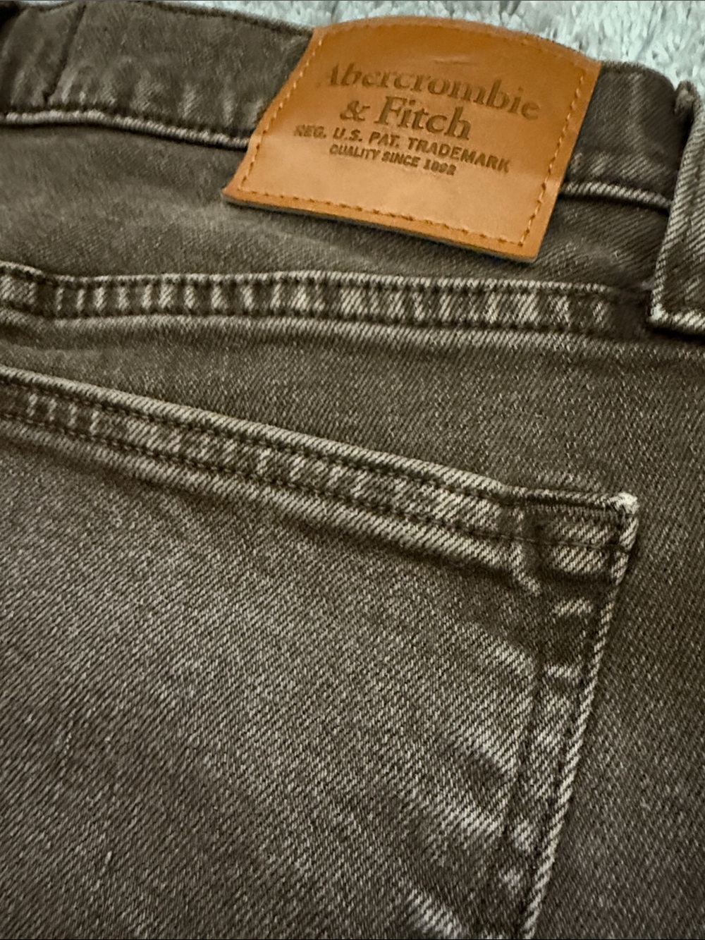 Abercrombie & Fitch Signature Stretch Athletic Straight Jeans Dark Brown 30x30 - Picture 7 of 7